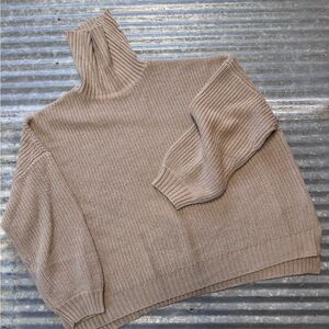 Cozy Tan Turtleneck Sweater